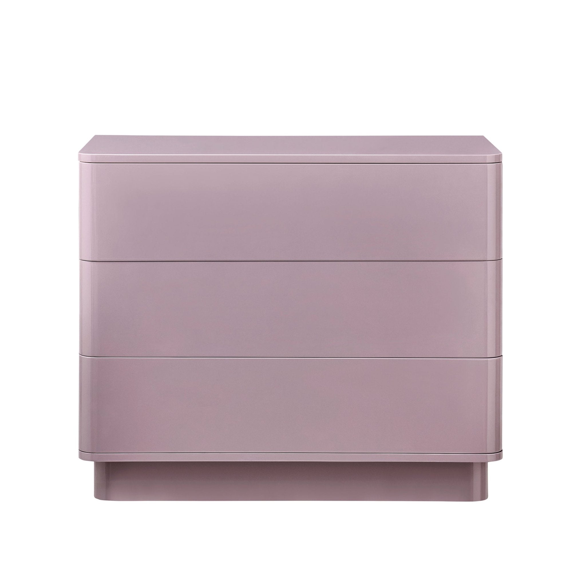 Romilly High Gloss 3 Drawer Chest - Violet Ice