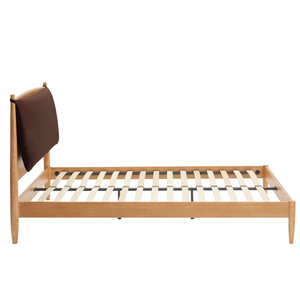 Rotterdam Light Wood Bed Frame - Cappuccino
