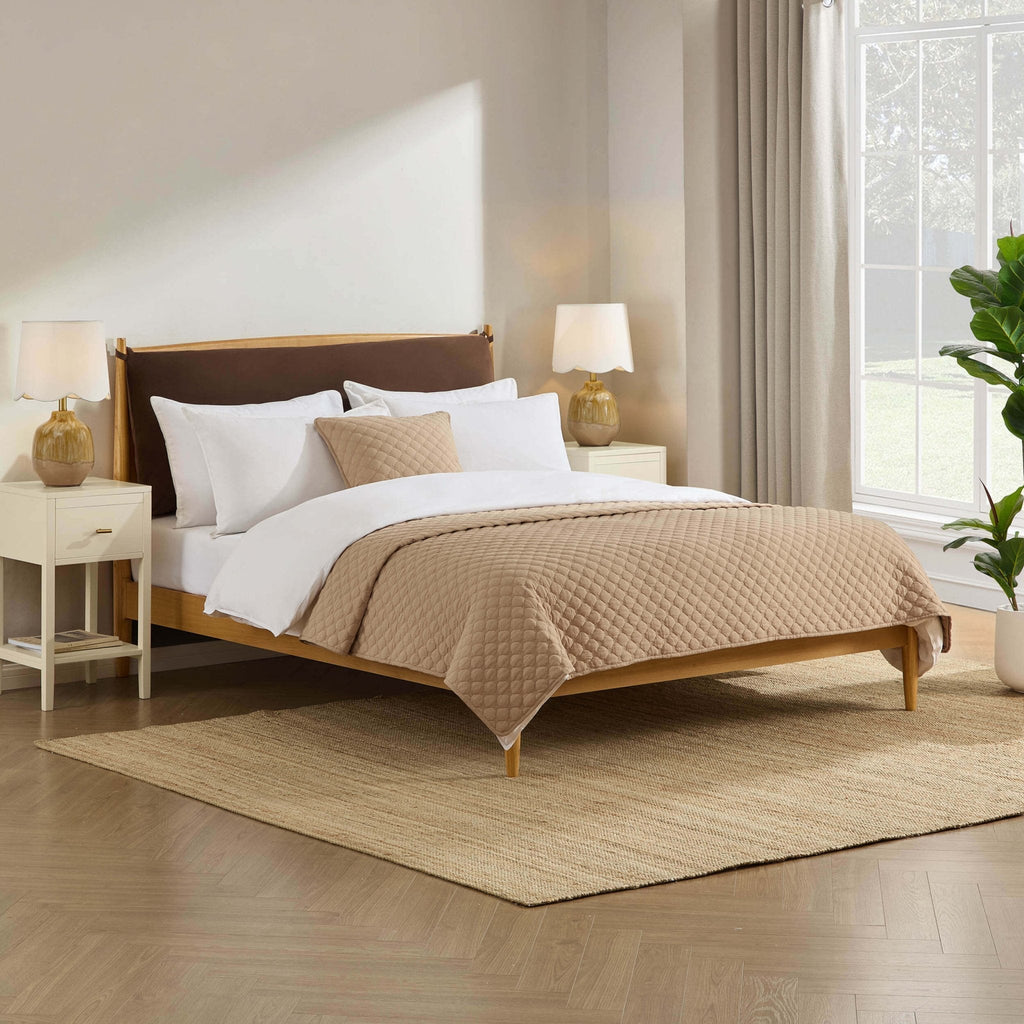 Rotterdam Light Wood Bed Frame - Cappuccino