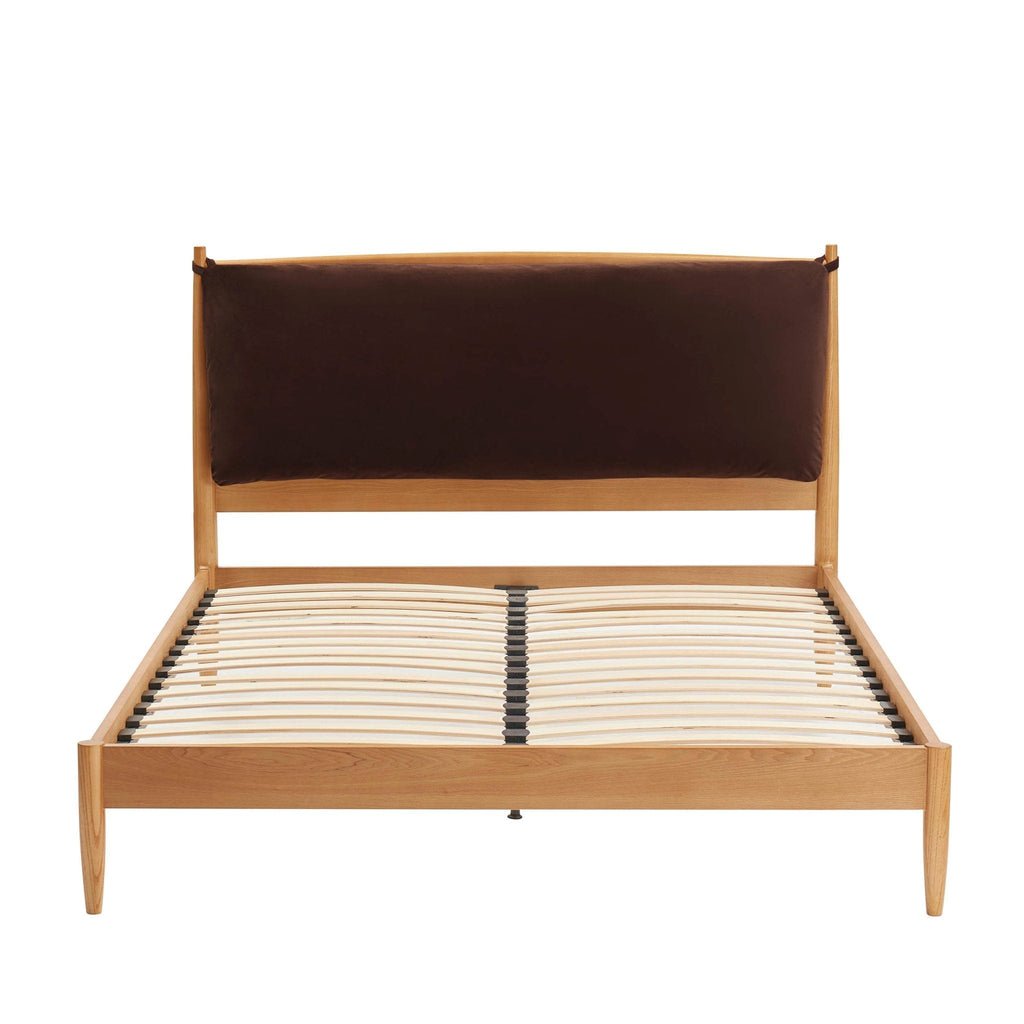 Rotterdam Light Wood Bed Frame - Cappuccino