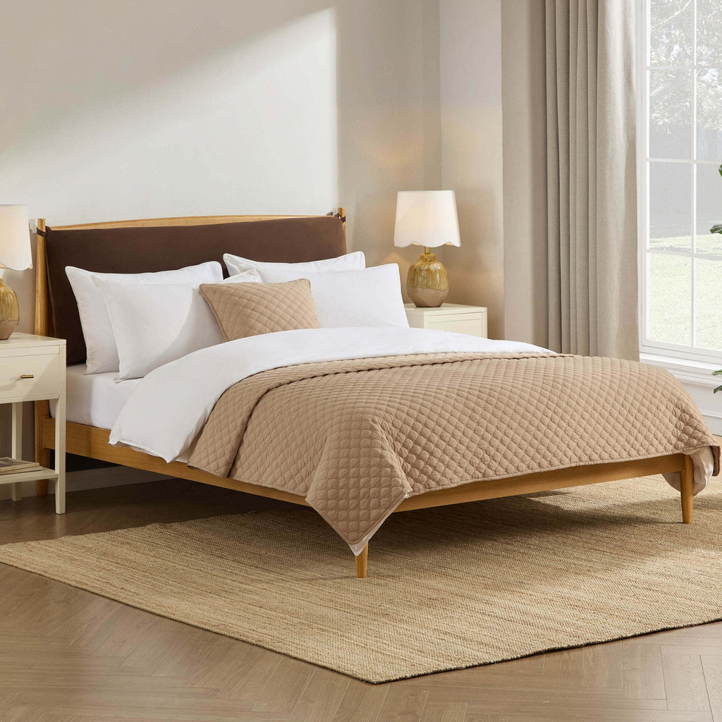 Rotterdam Light Wood Bed Frame - Cappuccino