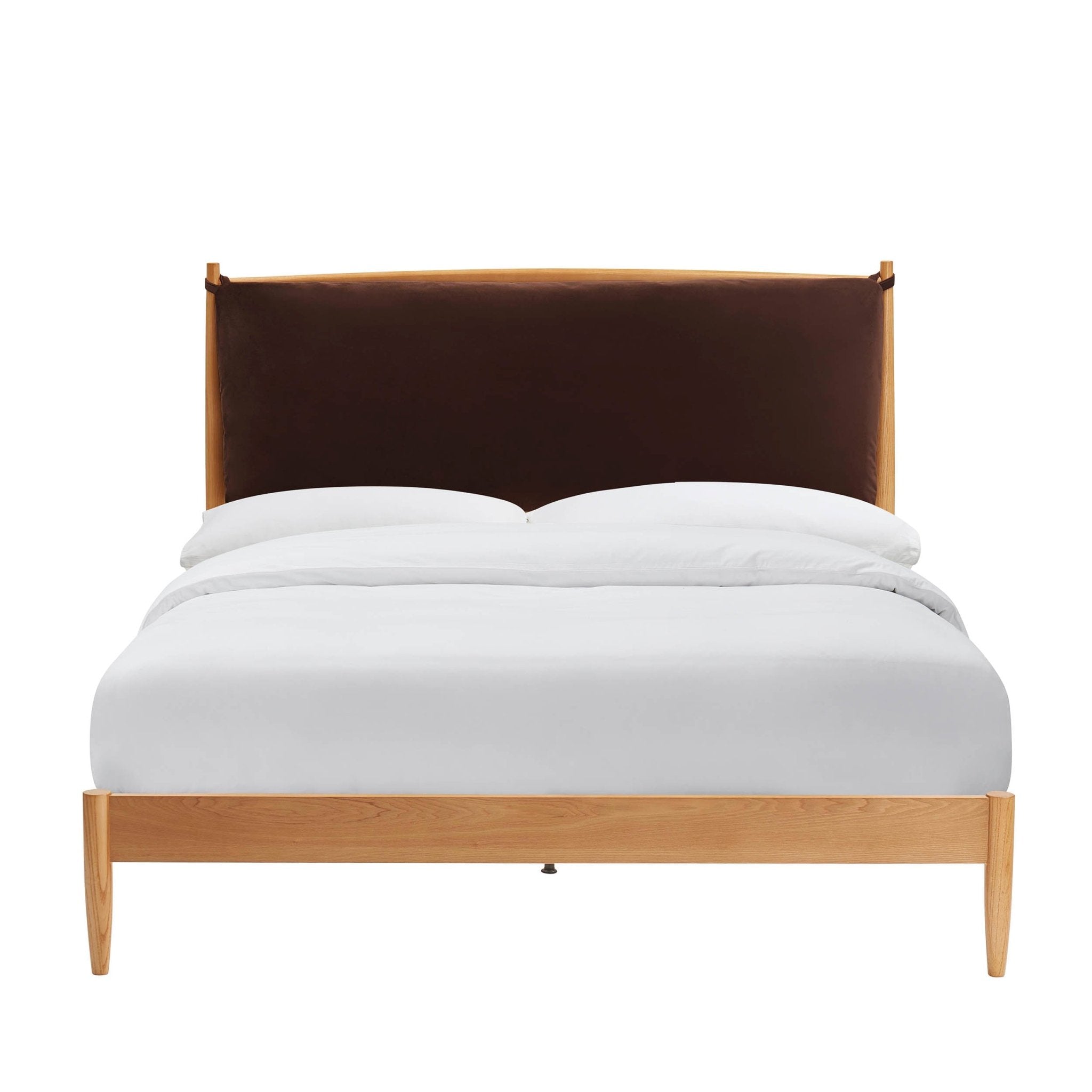 Rotterdam Light Wood Bed Frame - Cappuccino