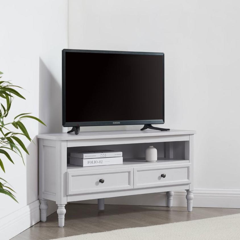 Ruby 100cm Corner TV Unit - Washed Stone