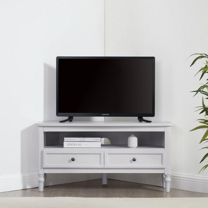 Ruby 100cm Corner TV Unit - Washed Stone