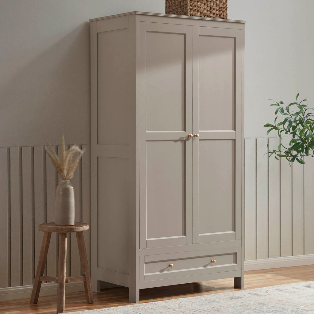 Ruby 2 Door Wardrobe with Drawer - Taupe