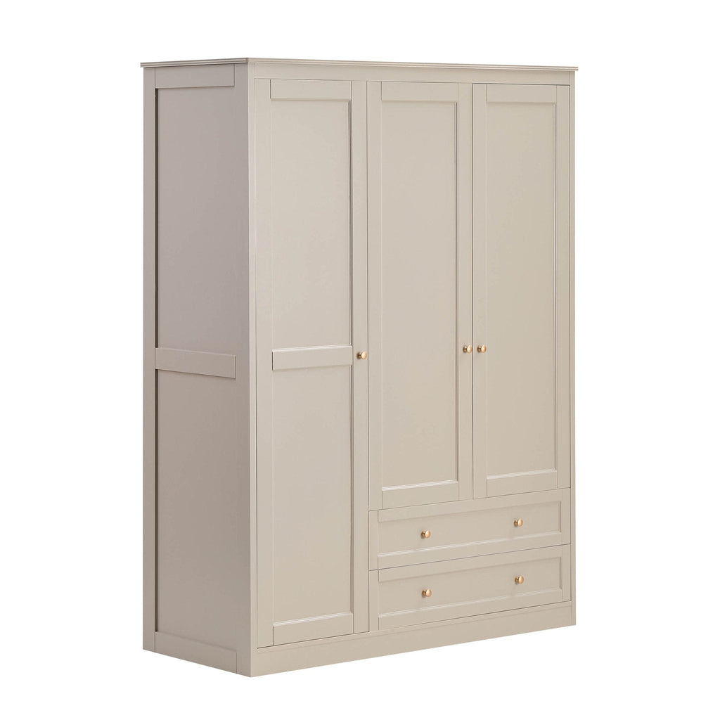 Ruby 3 Door Wardrobe with Drawers - Taupe