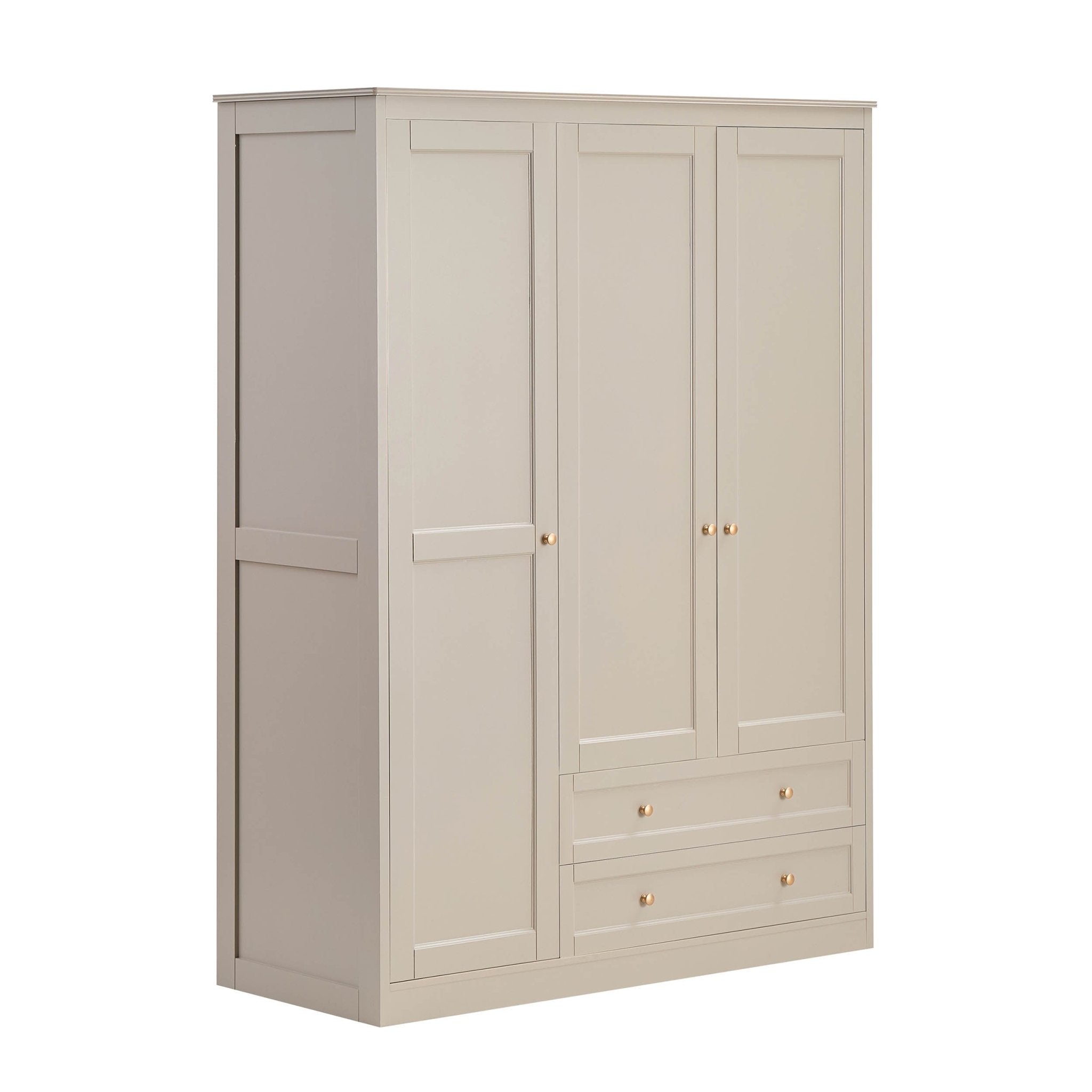 Ruby 3 Door Wardrobe with Drawers - Taupe