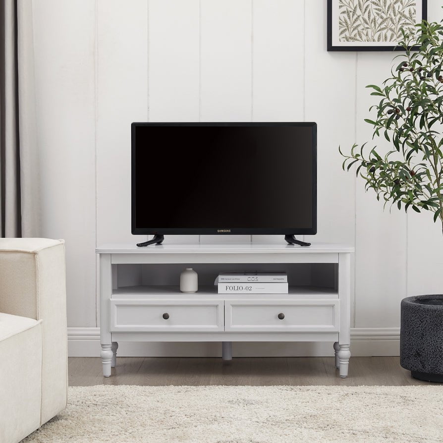 Ruby 100cm Corner TV Unit - Washed Stone