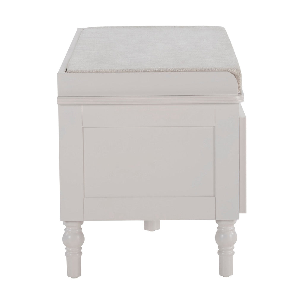 Ruby Storage Cupboard with Seat - Stone Grey