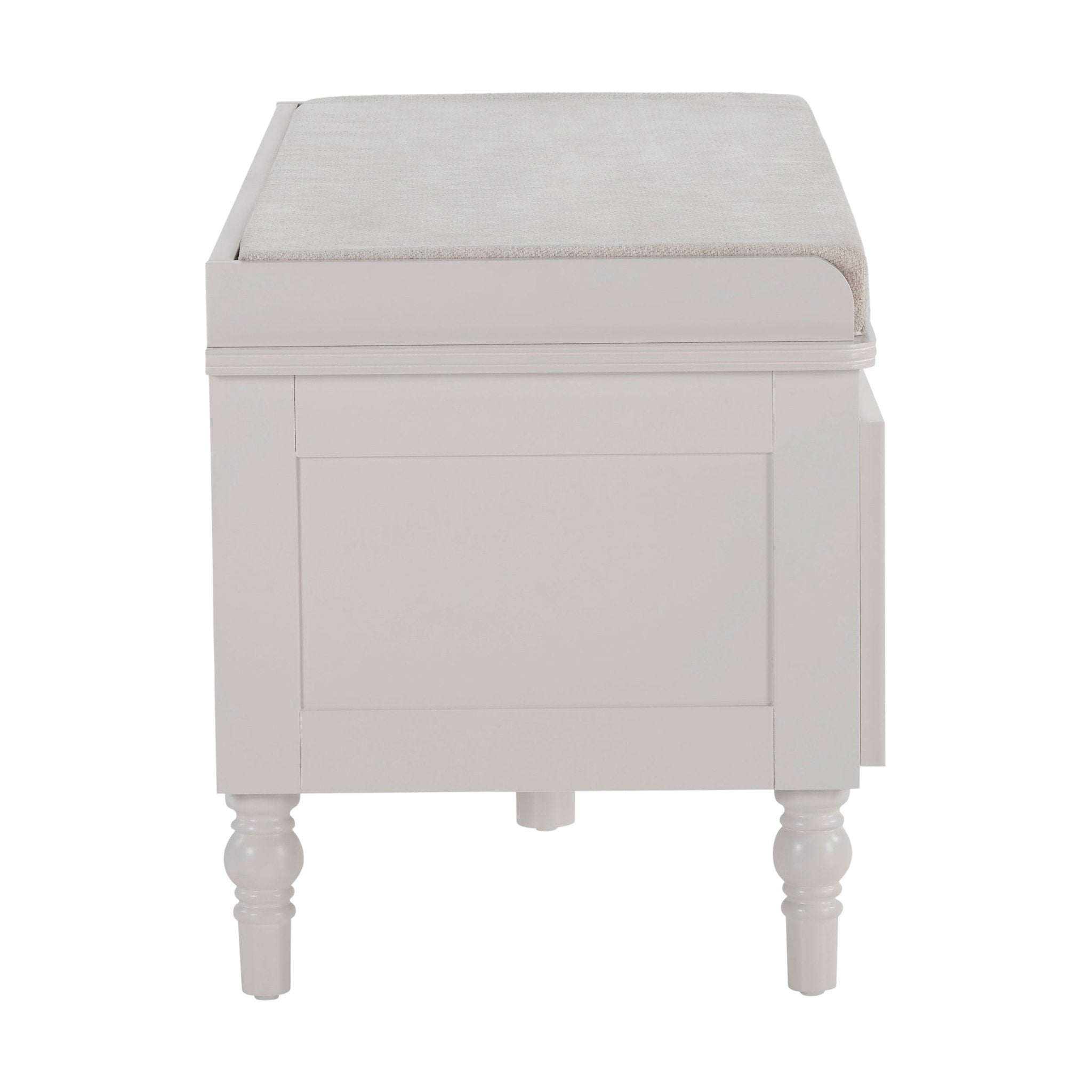 Ruby Storage Cupboard with Seat - Stone Grey