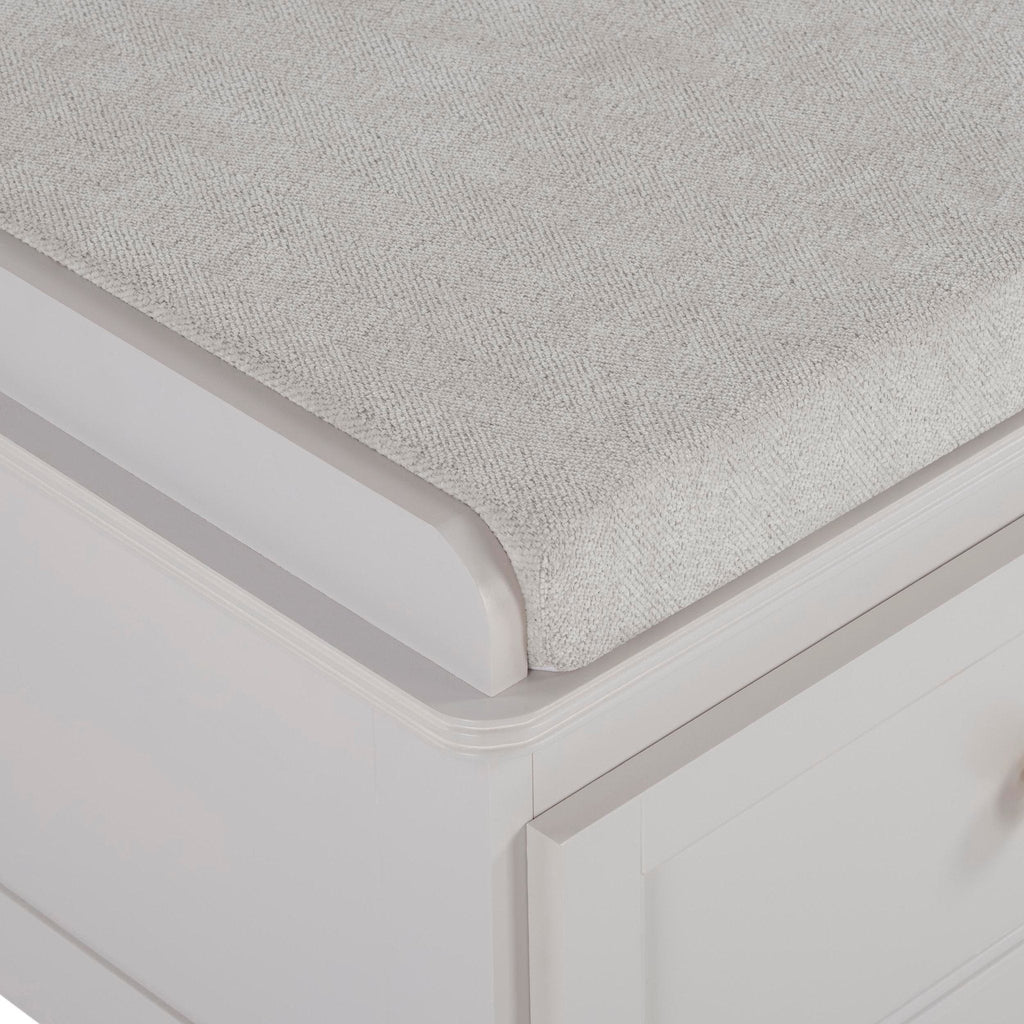 Ruby Storage Cupboard with Seat - Stone Grey