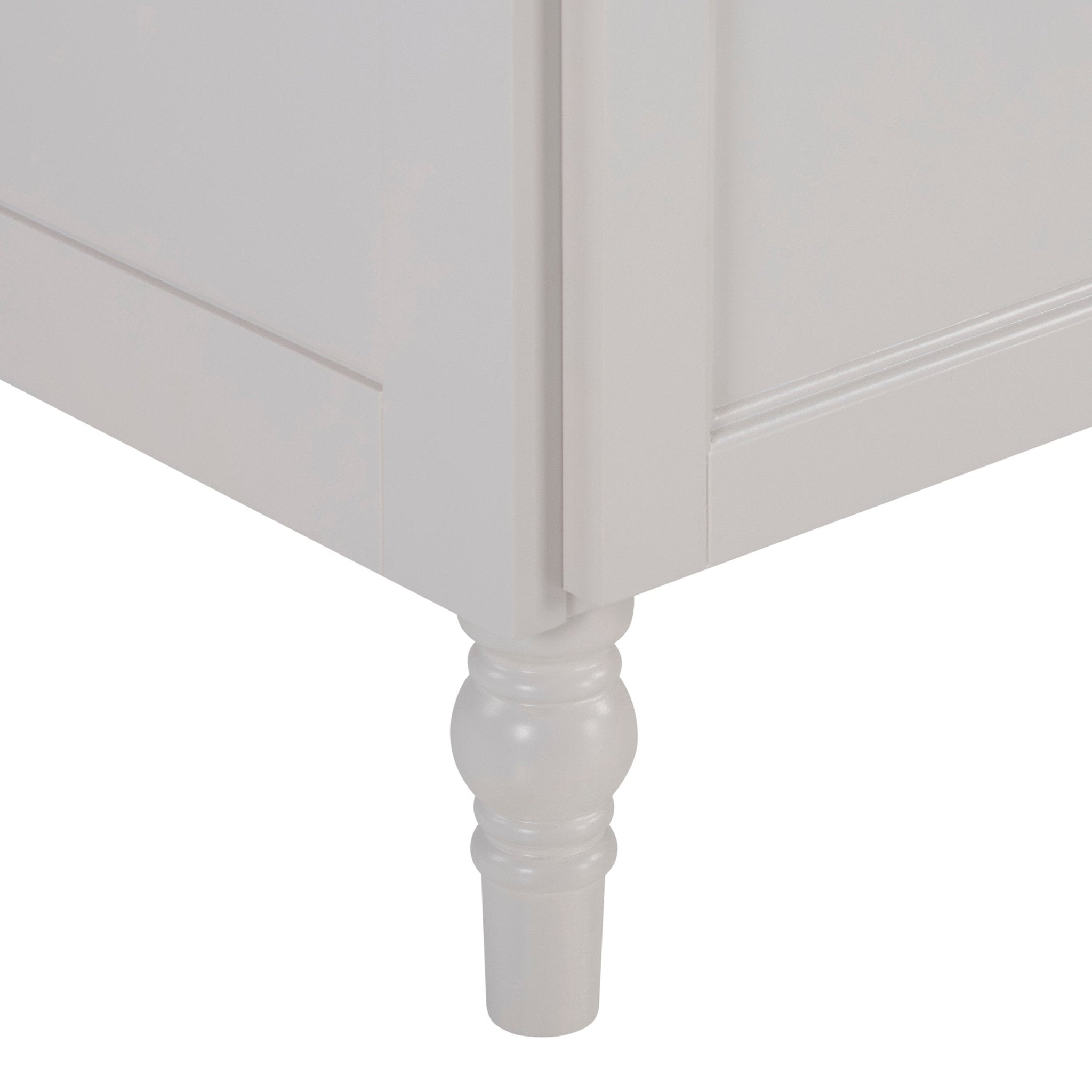 Ruby Storage Cupboard with Seat - Stone Grey