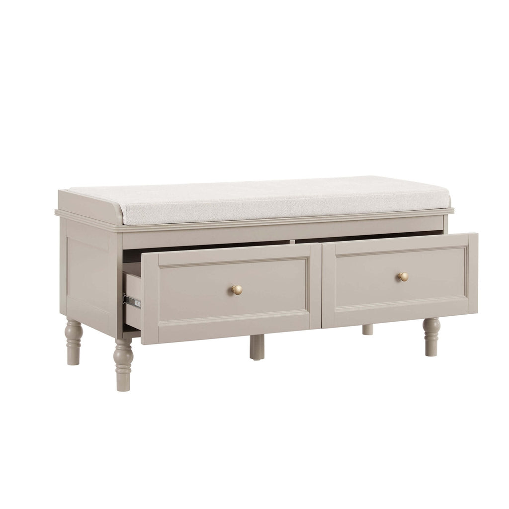 Ruby Storage Cupboard With Seat - Taupe