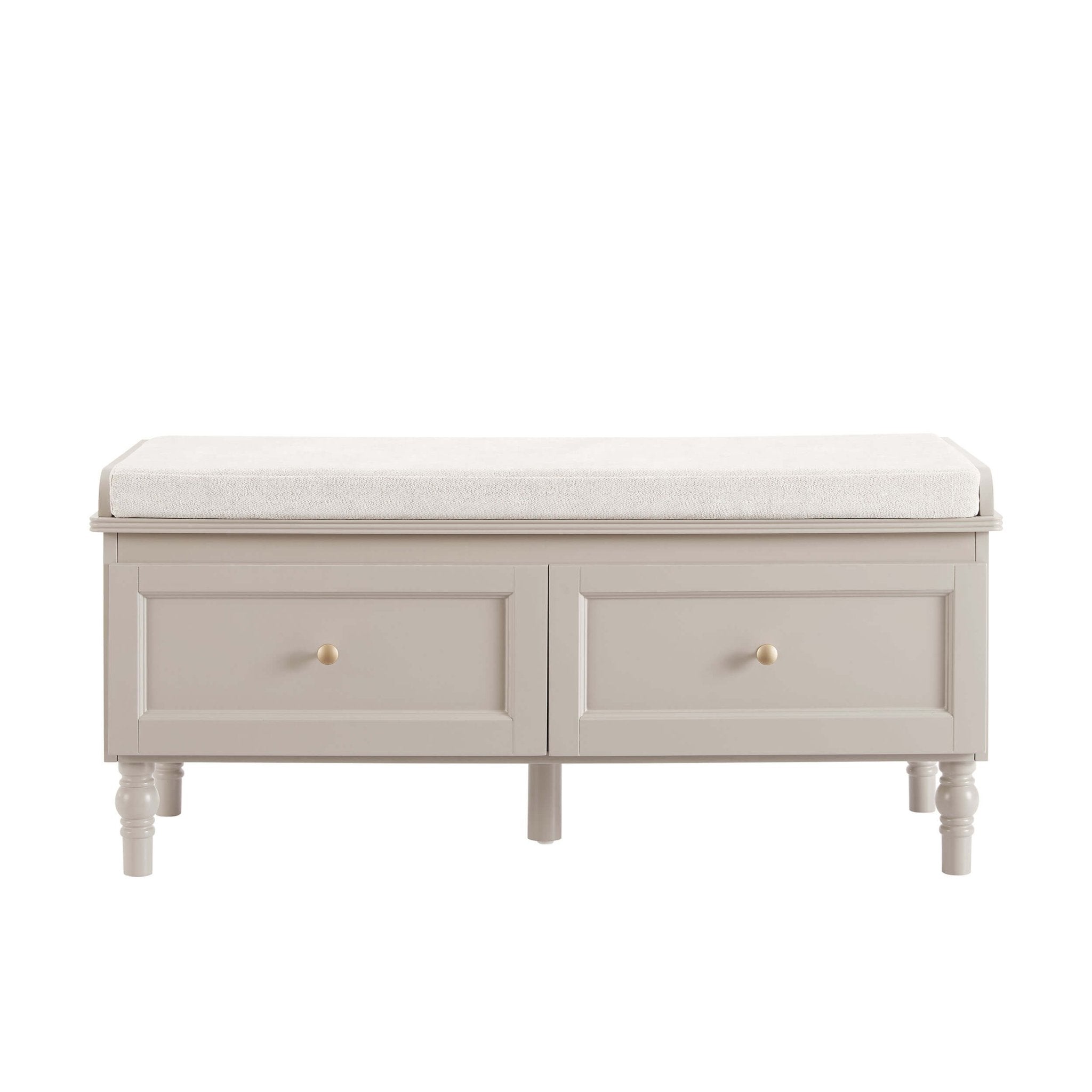 Ruby Storage Cupboard With Seat - Taupe