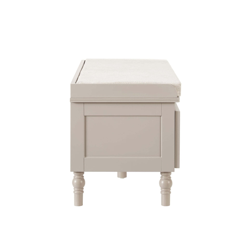 Ruby Storage Cupboard With Seat - Taupe