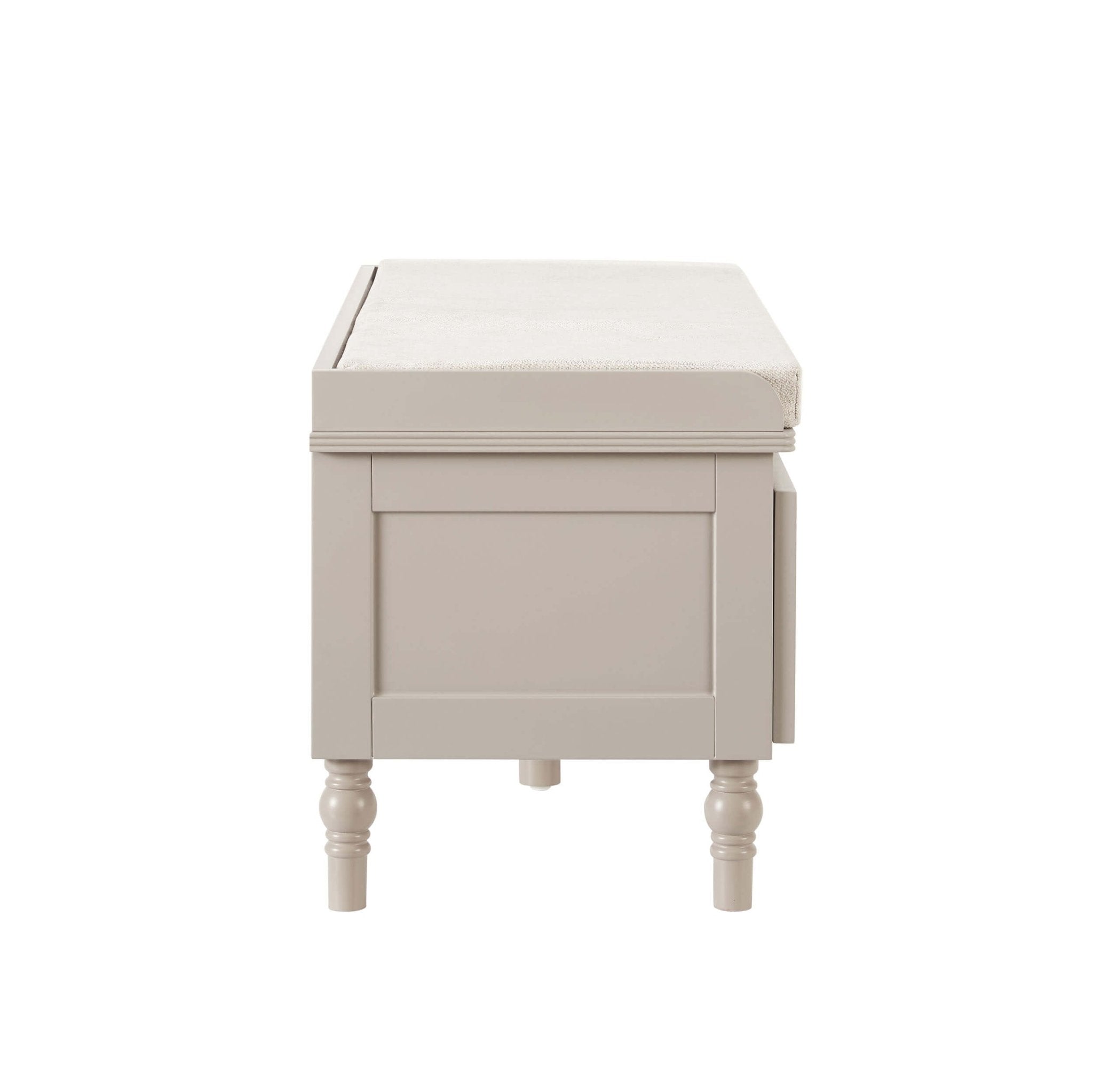 Ruby Storage Cupboard With Seat - Taupe