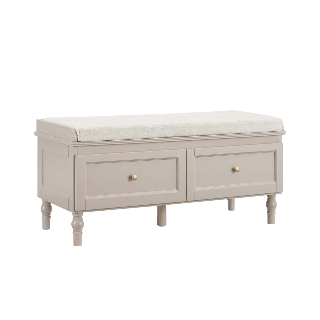 Ruby Storage Cupboard With Seat - Taupe