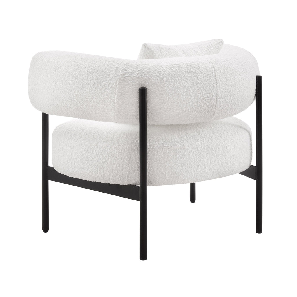 Sabrina Boucle Accent Chair - Off White