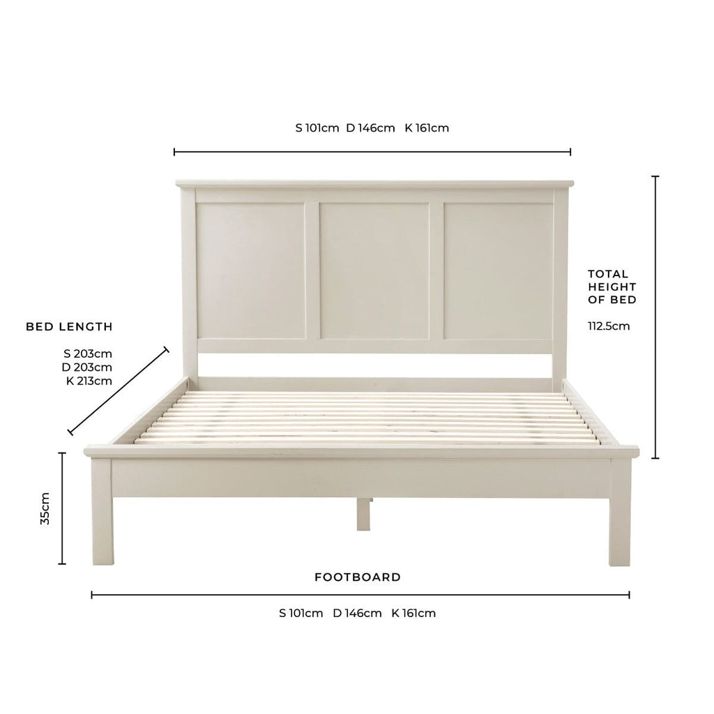 Salcombe Bed Frame - Stone