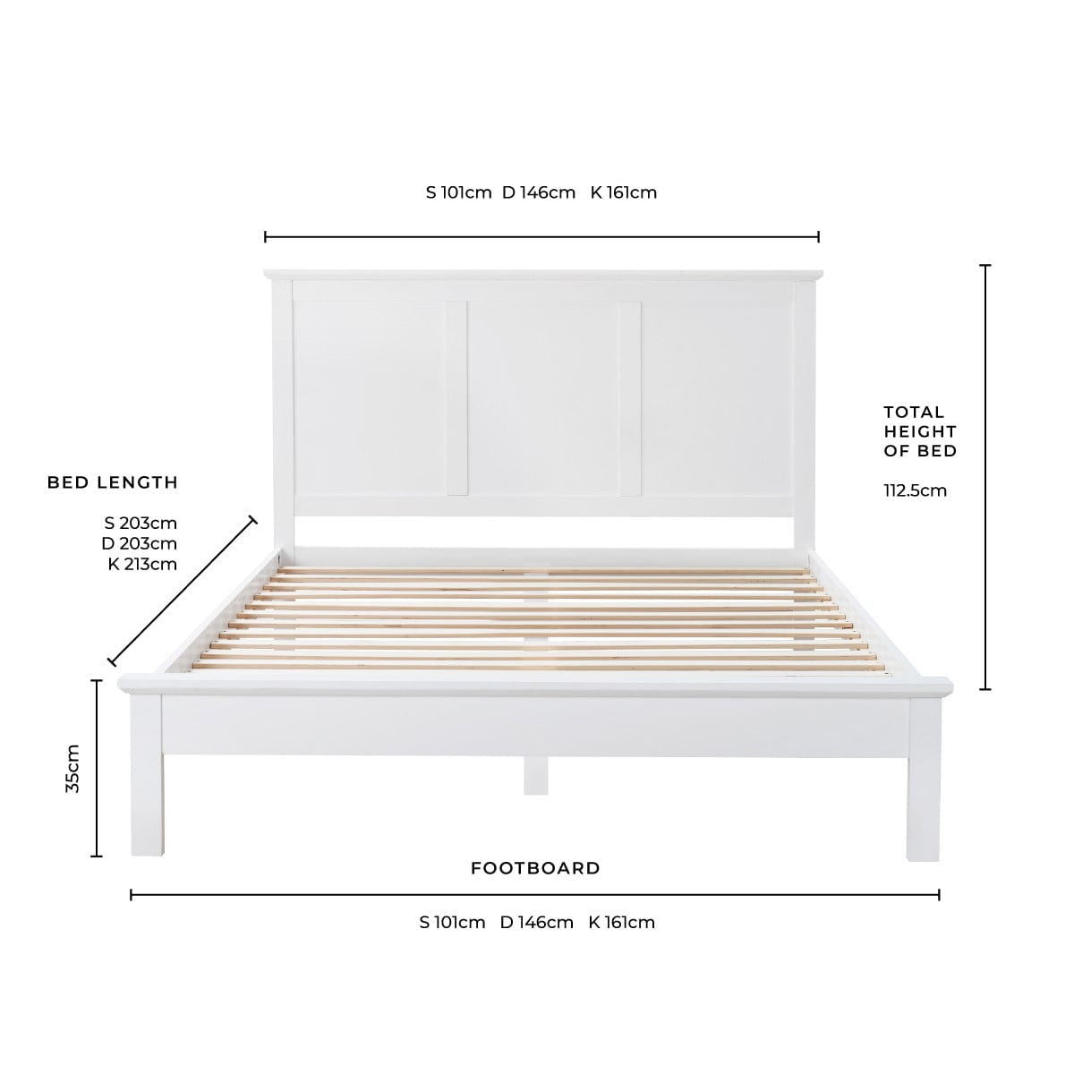 Salcombe Bed Frame - White