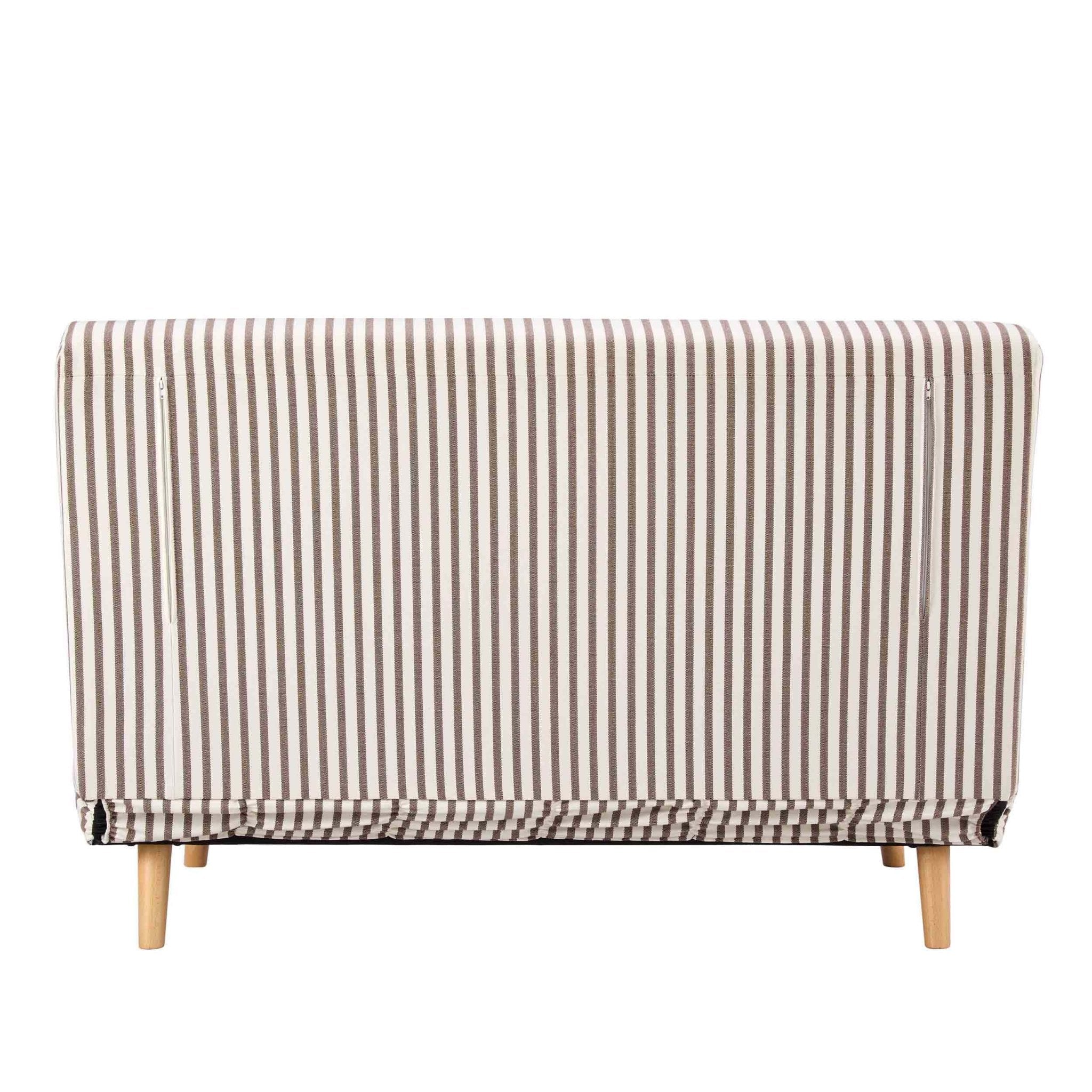 Seattle Double Click Clack Sofa Bed - Chocolate Stripe