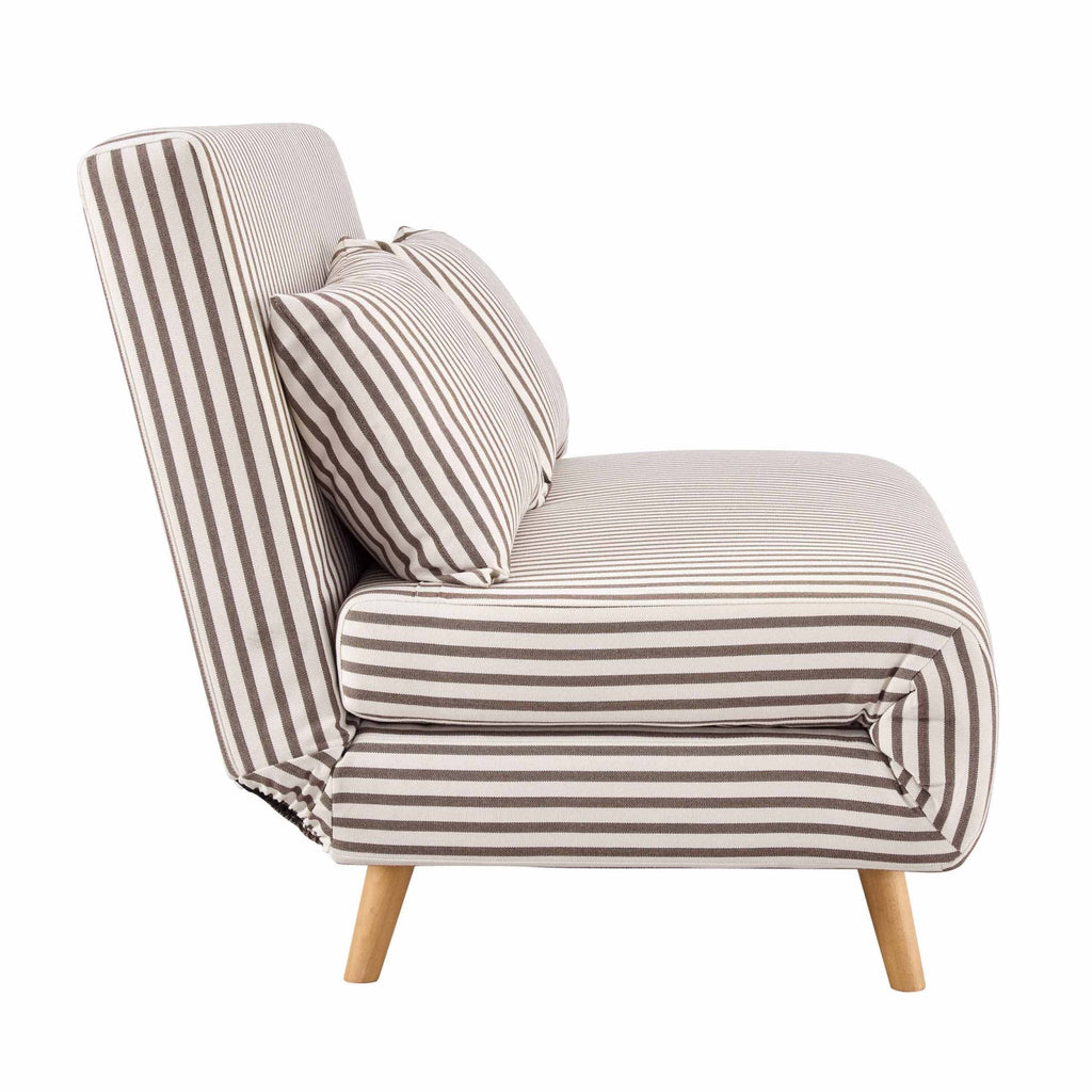 Seattle Double Click Clack Sofa Bed - Chocolate Stripe