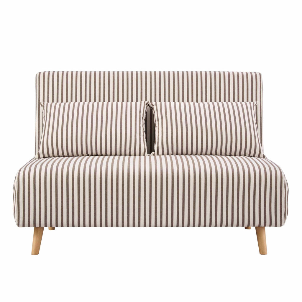 Seattle Double Click Clack Sofa Bed - Chocolate Stripe