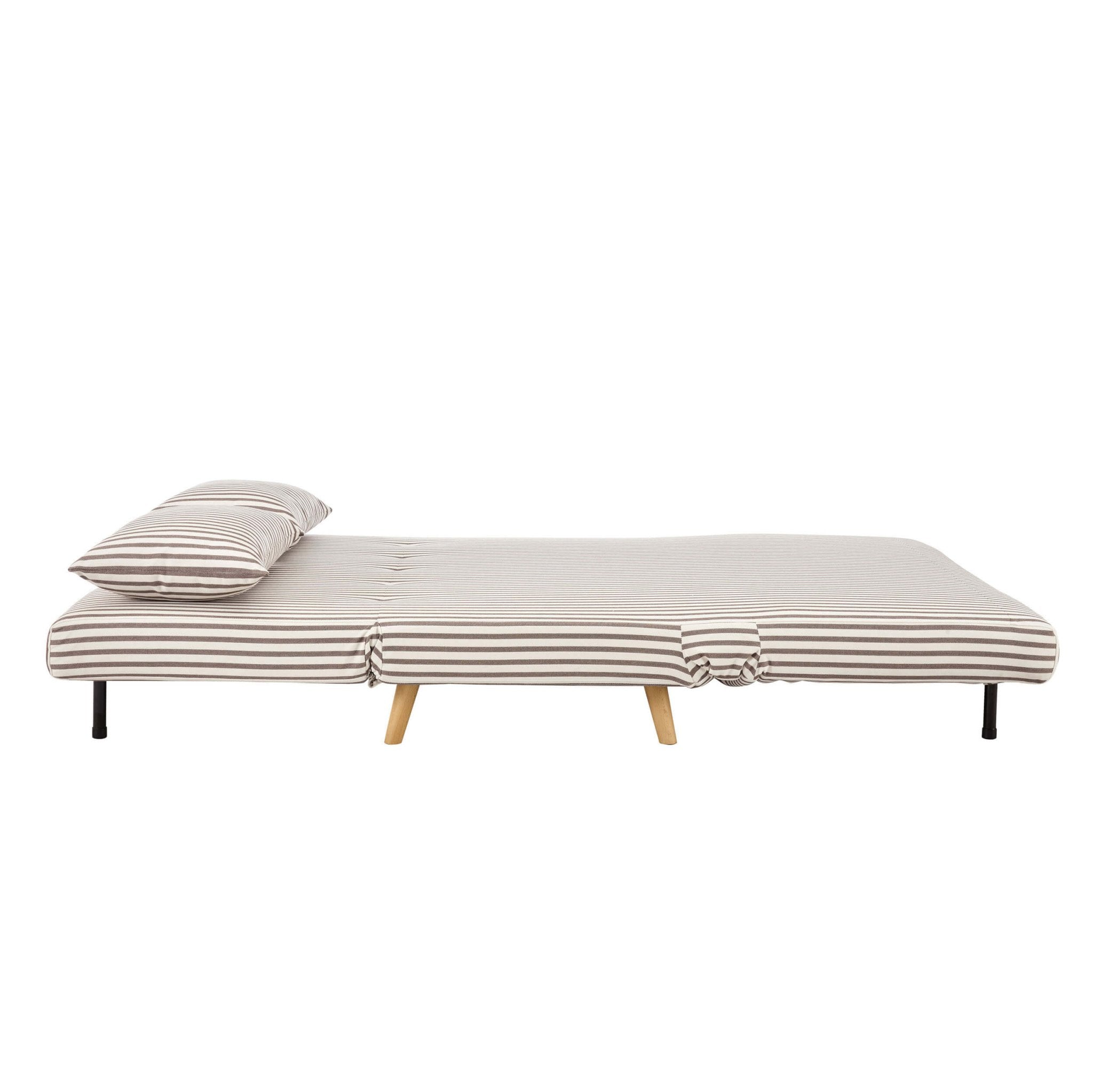 Seattle Double Click Clack Sofa Bed - Chocolate Stripe