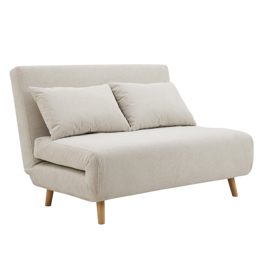 Seattle Double Click Clack Sofa Bed - Corduroy - Pebble