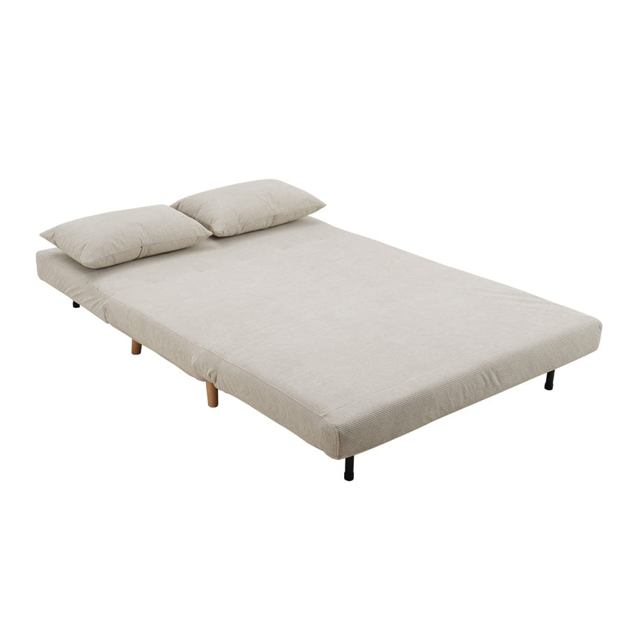 Seattle Double Click Clack Sofa Bed - Corduroy - Pebble