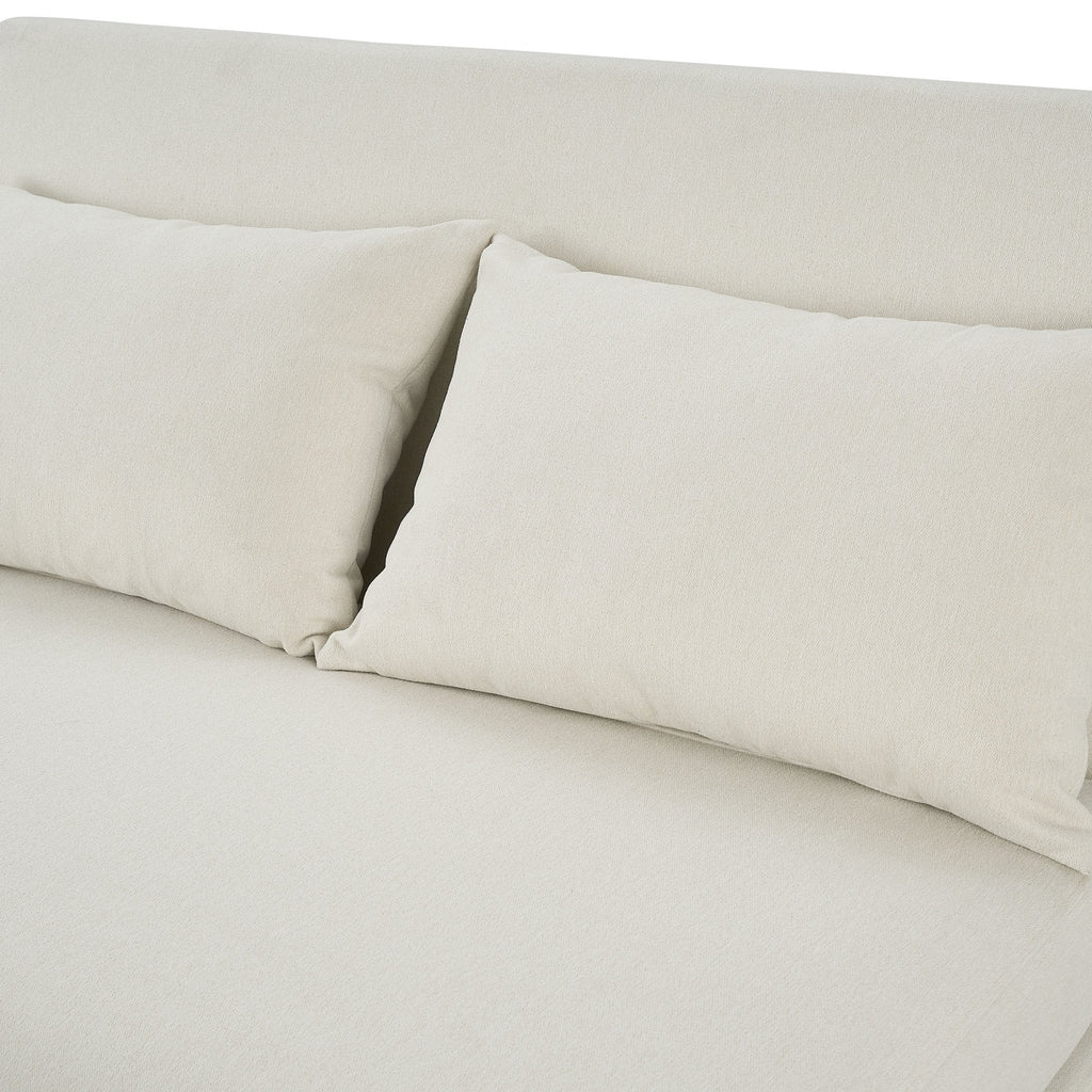 Seattle Double Click Clack Sofa Bed - Cream Linen