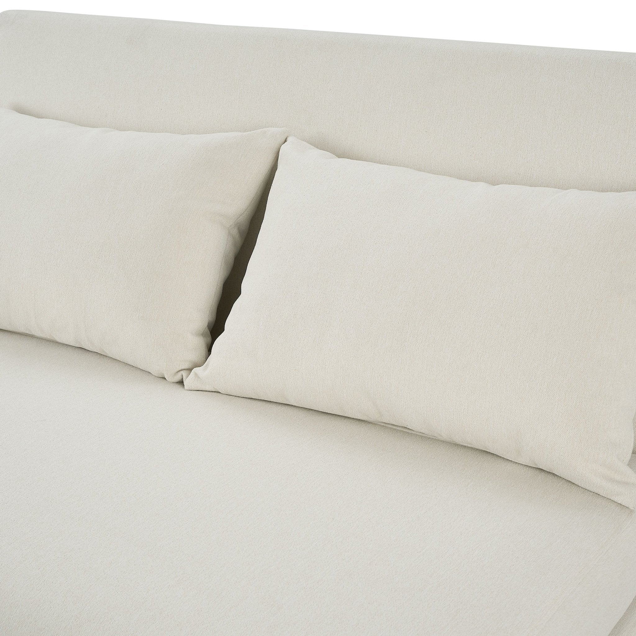 Seattle Double Click Clack Sofa Bed - Cream Linen