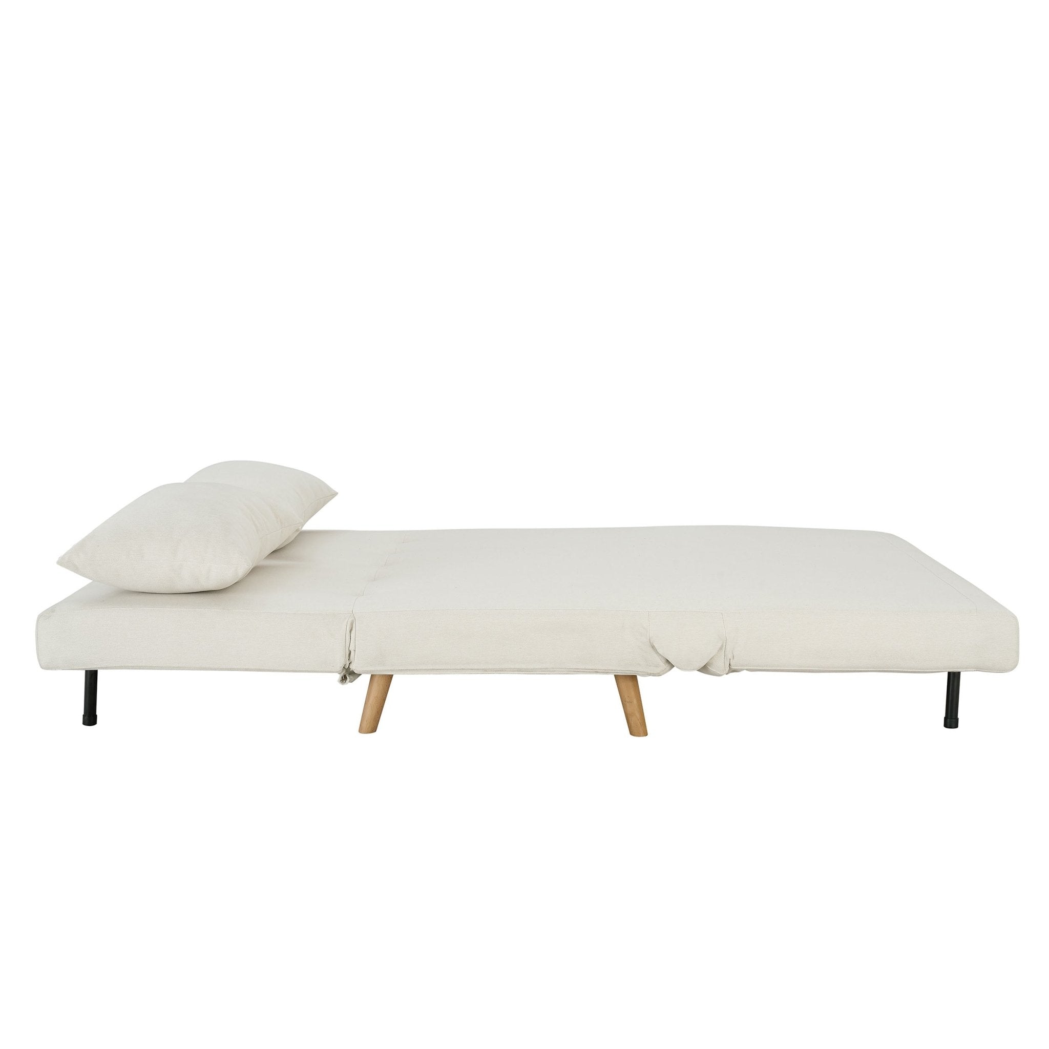 Seattle Double Click Clack Sofa Bed - Cream Linen