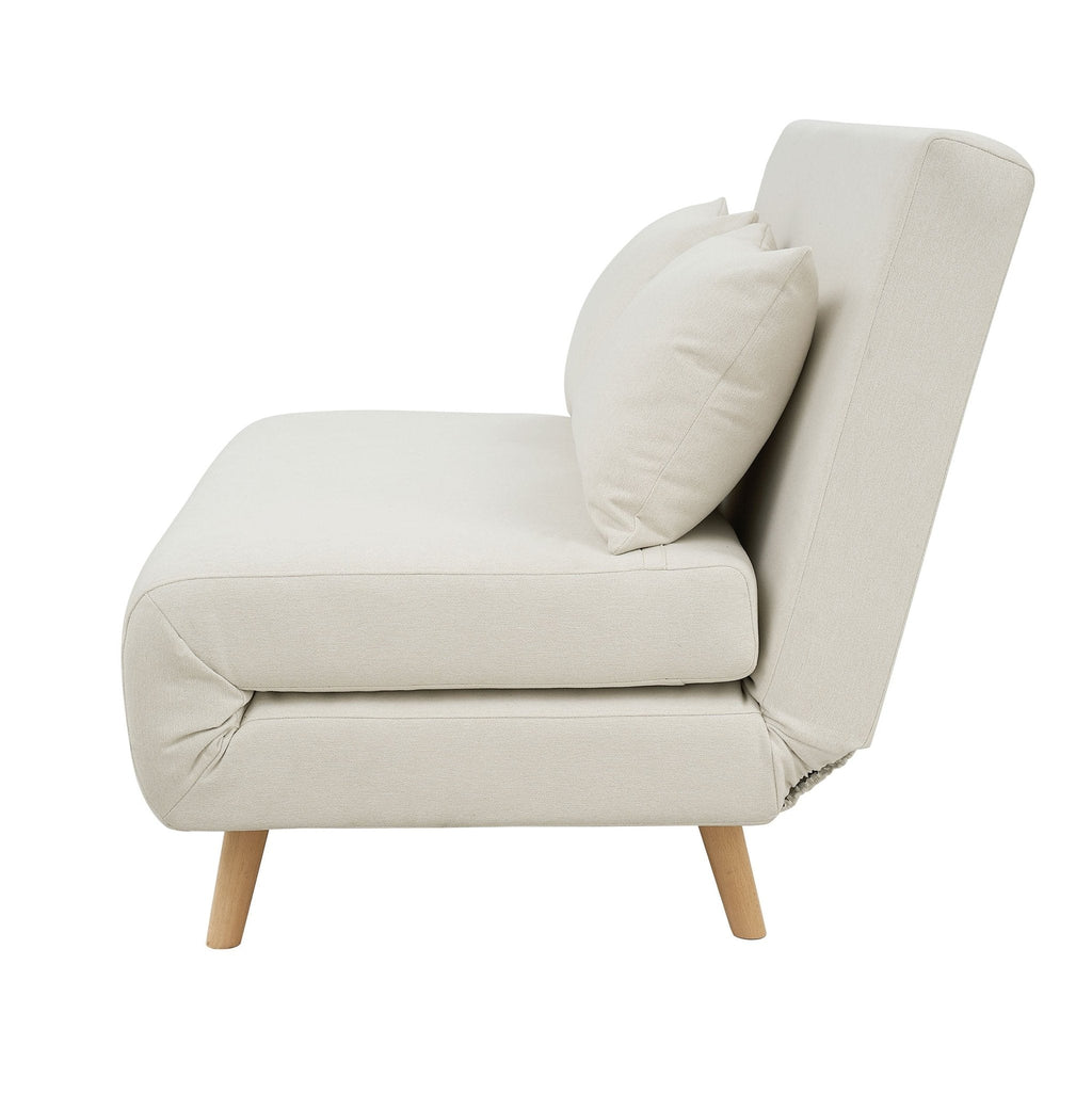 Seattle Double Click Clack Sofa Bed - Cream Linen