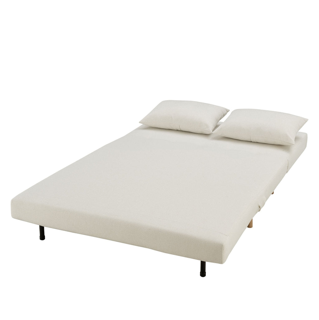 Seattle Double Click Clack Sofa Bed - Cream Linen
