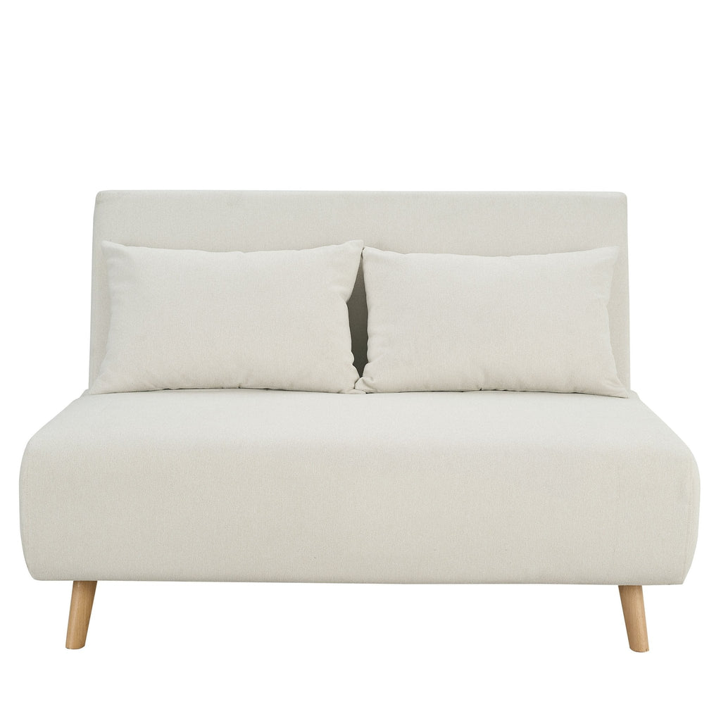 Seattle Double Click Clack Sofa Bed - Cream Linen