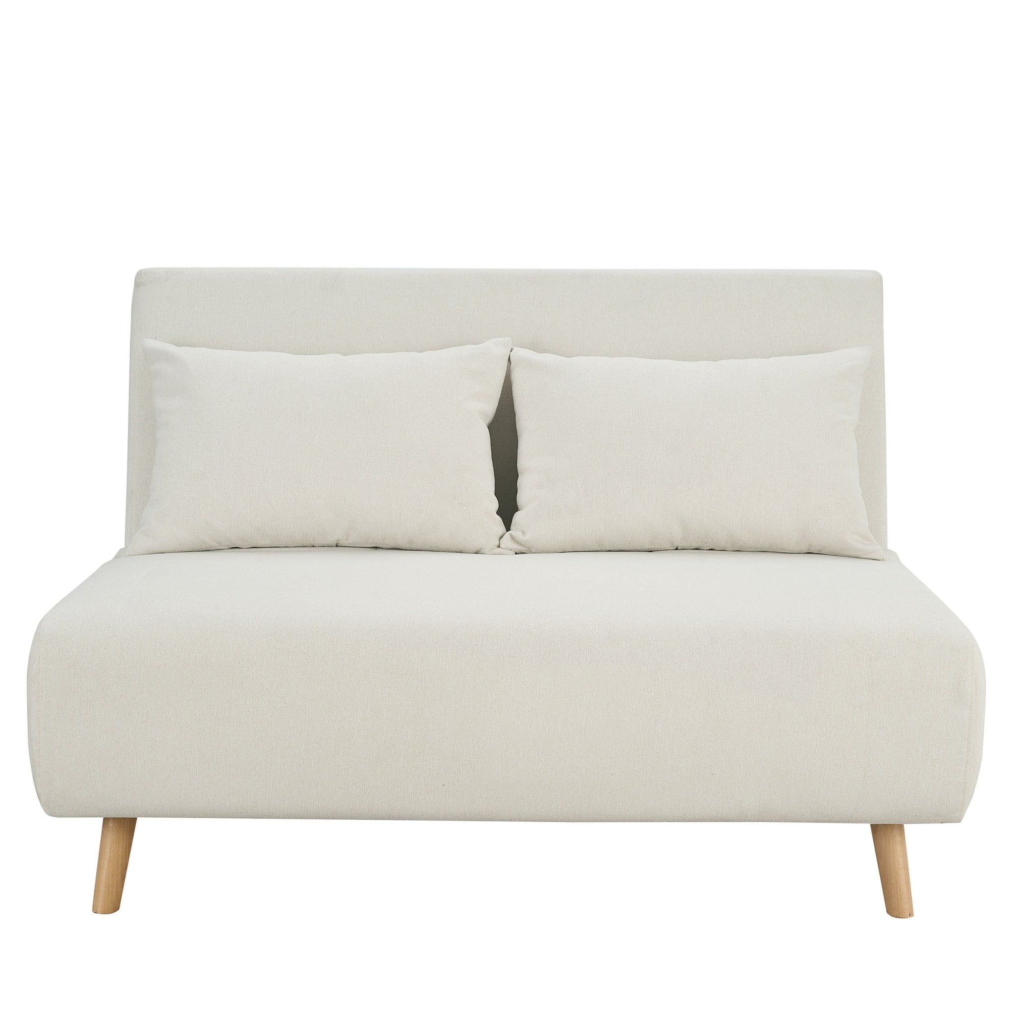 Seattle Double Click Clack Sofa Bed - Cream Linen