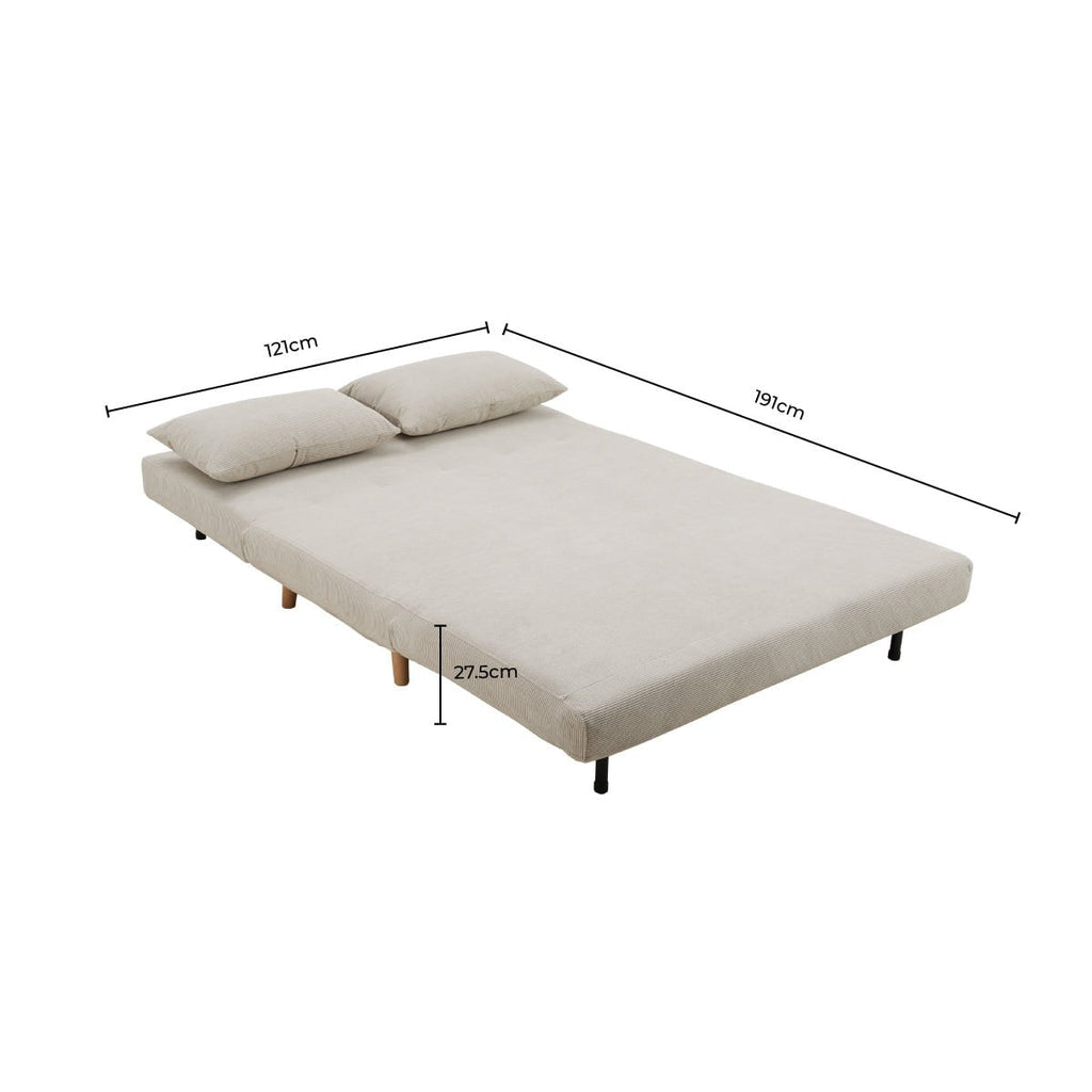 Seattle Double Click Clack Sofa Bed - Mauve