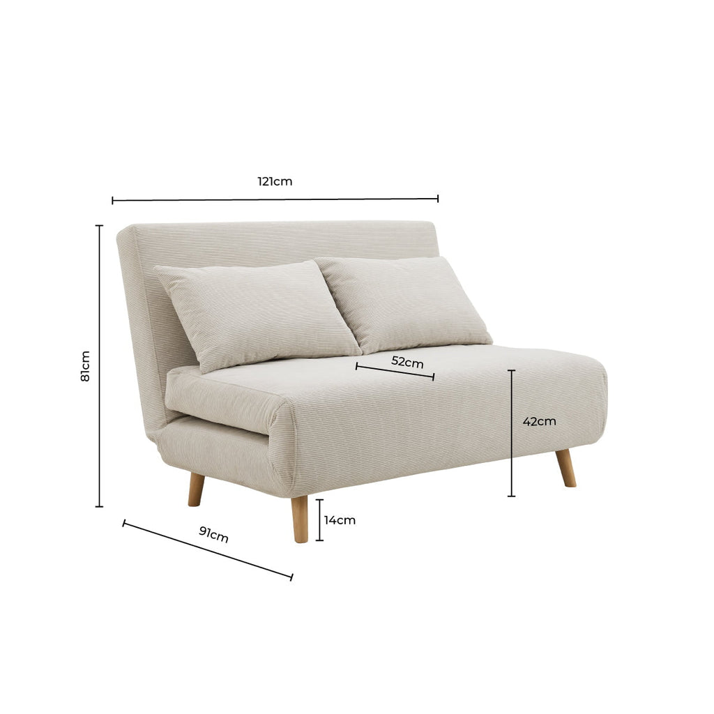 Seattle Double Click Clack Sofa Bed - Olive Green
