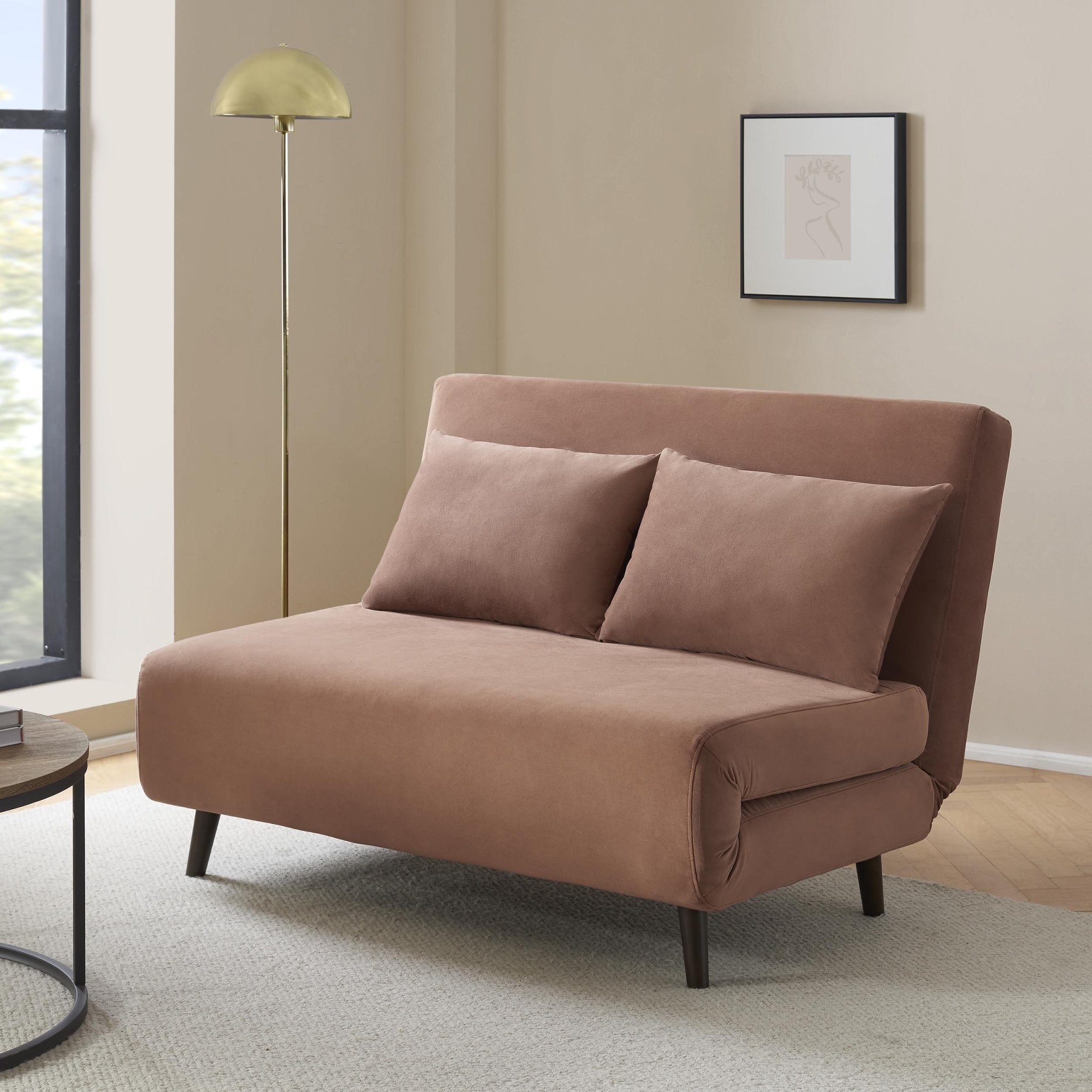 Seattle Double Click Clack Sofa Bed - Mauve