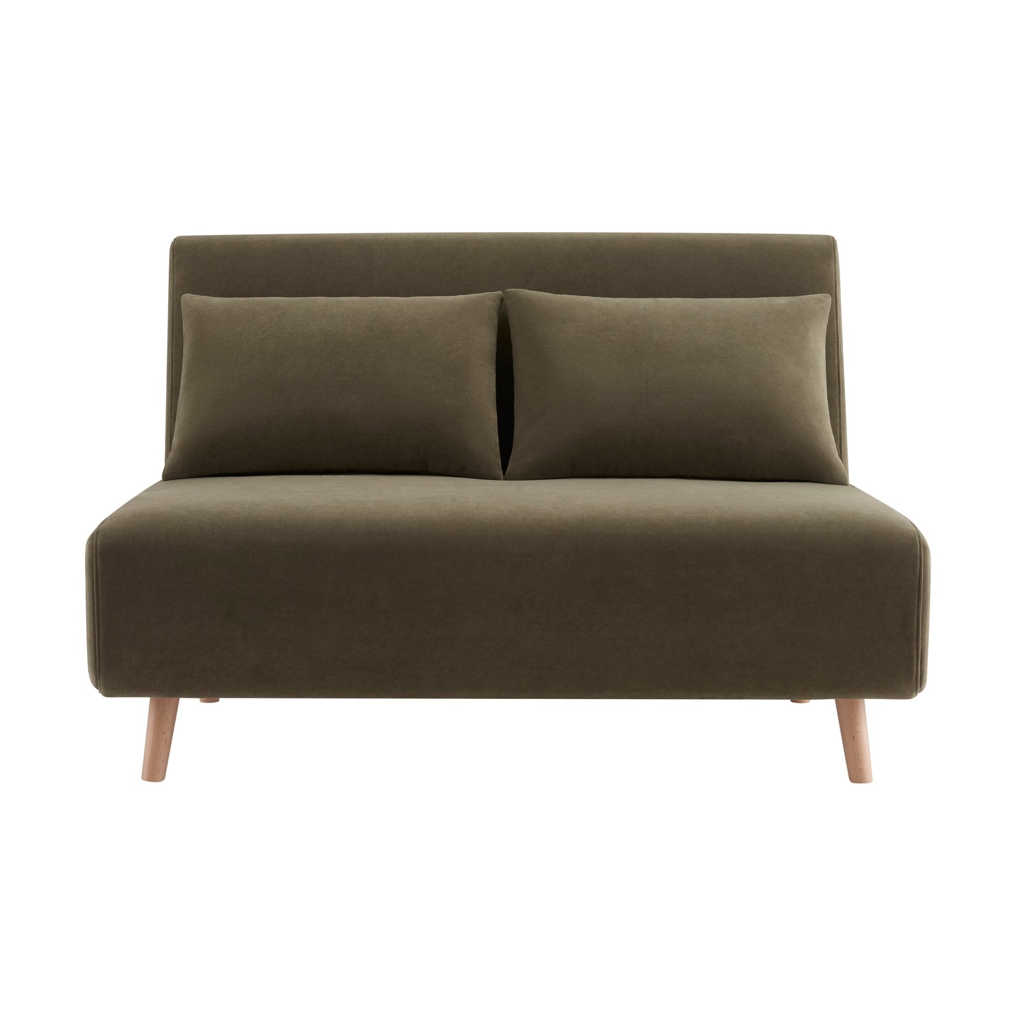 Seattle Double Click Clack Sofa Bed - Olive Green