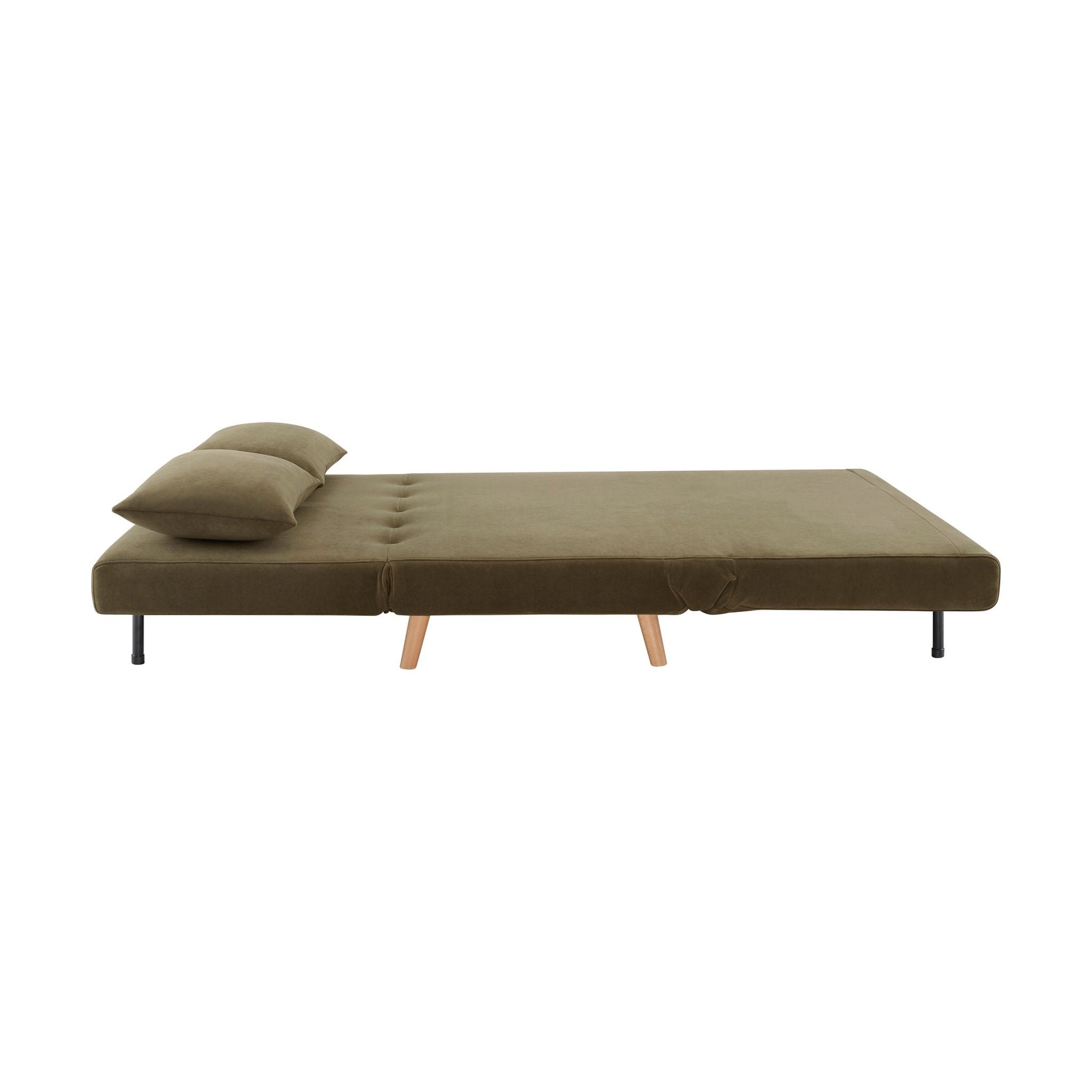Seattle Double Click Clack Sofa Bed - Olive Green