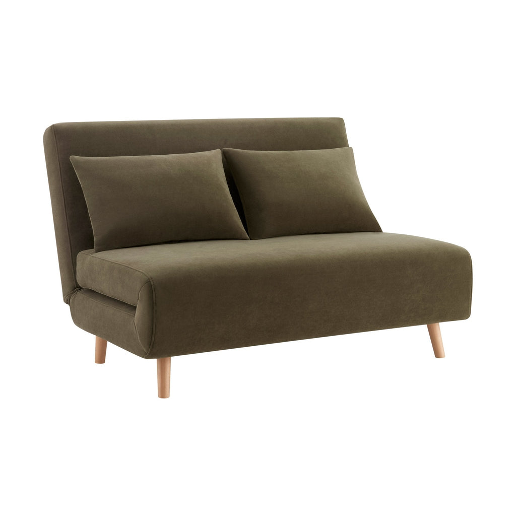 Seattle Double Click Clack Sofa Bed - Olive Green