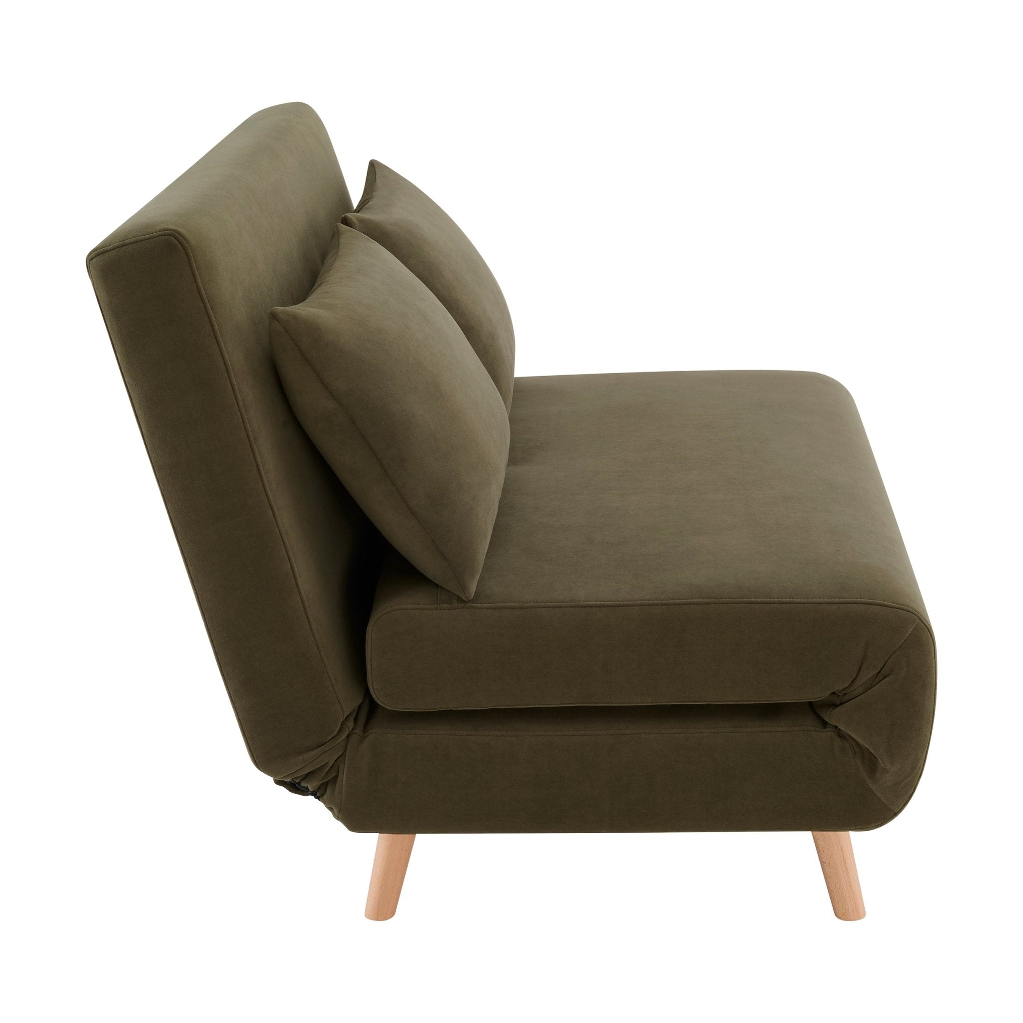 Seattle Double Click Clack Sofa Bed - Olive Green