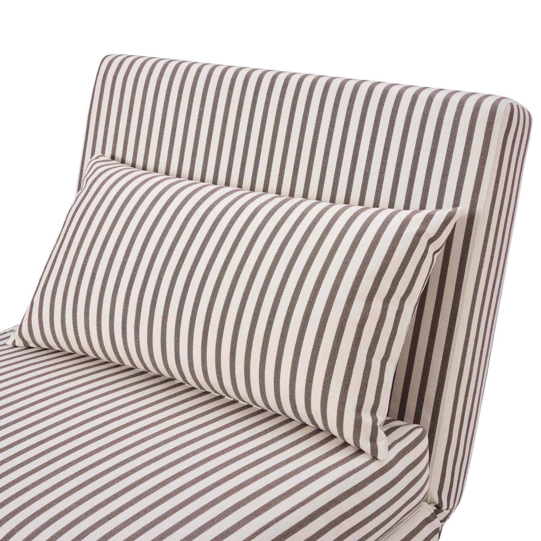 Seattle Single Click Clack Sofa Bed - Chocolate Stripe
