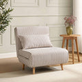 Seattle Single Click Clack Sofa Bed - Chocolate Stripe