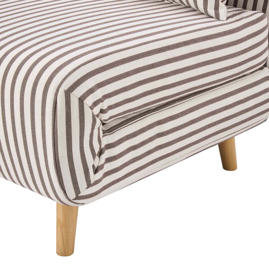 Seattle Single Click Clack Sofa Bed - Chocolate Stripe