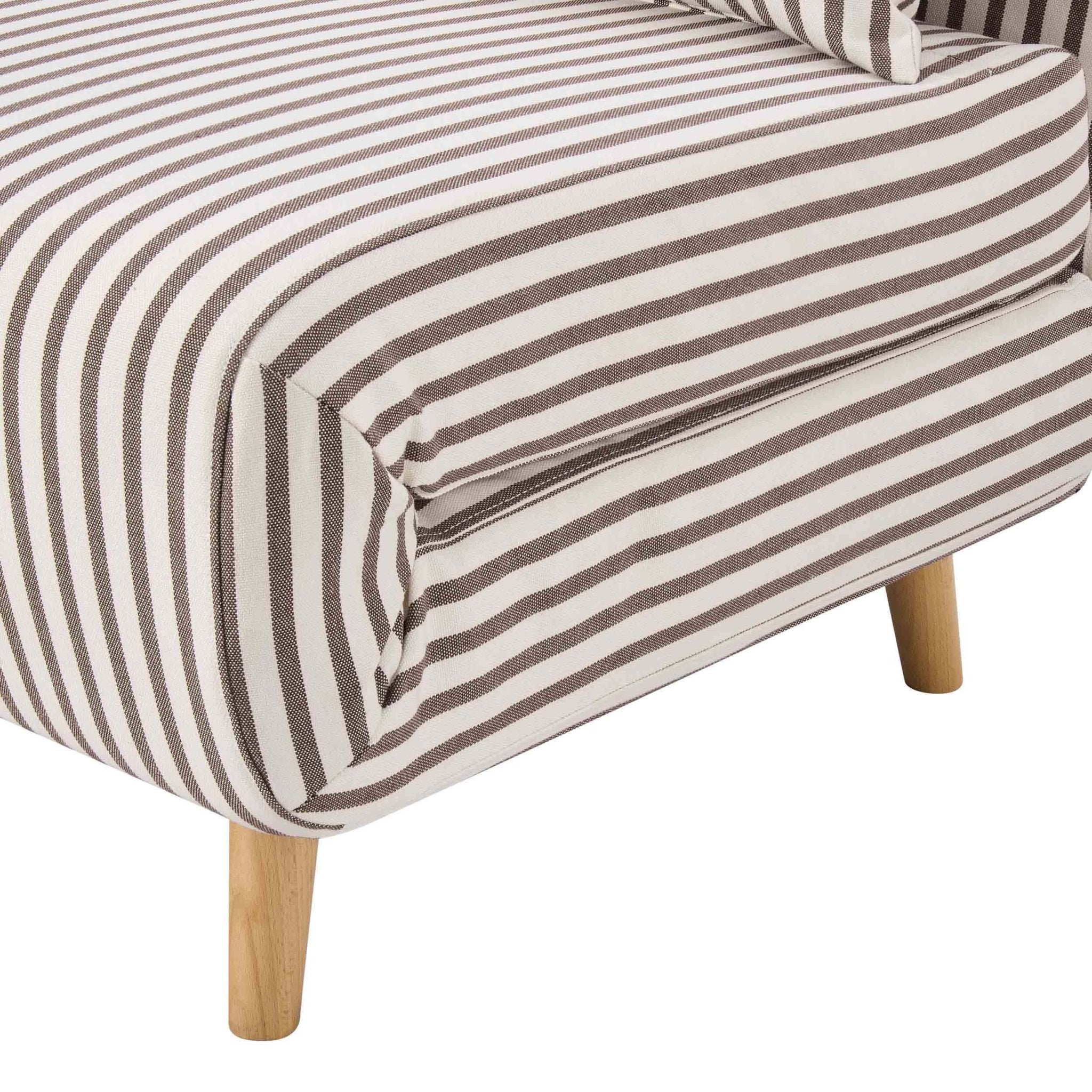 Seattle Single Click Clack Sofa Bed - Chocolate Stripe