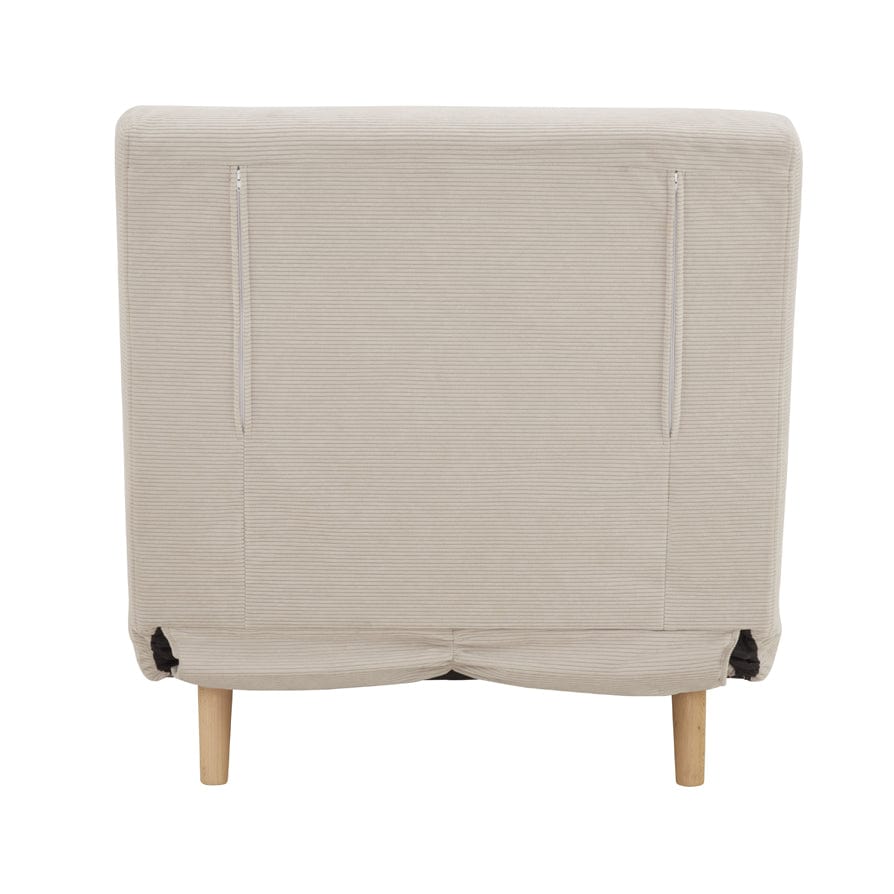 Seattle Single Click Clack Sofa Bed - Corduroy - Pebble