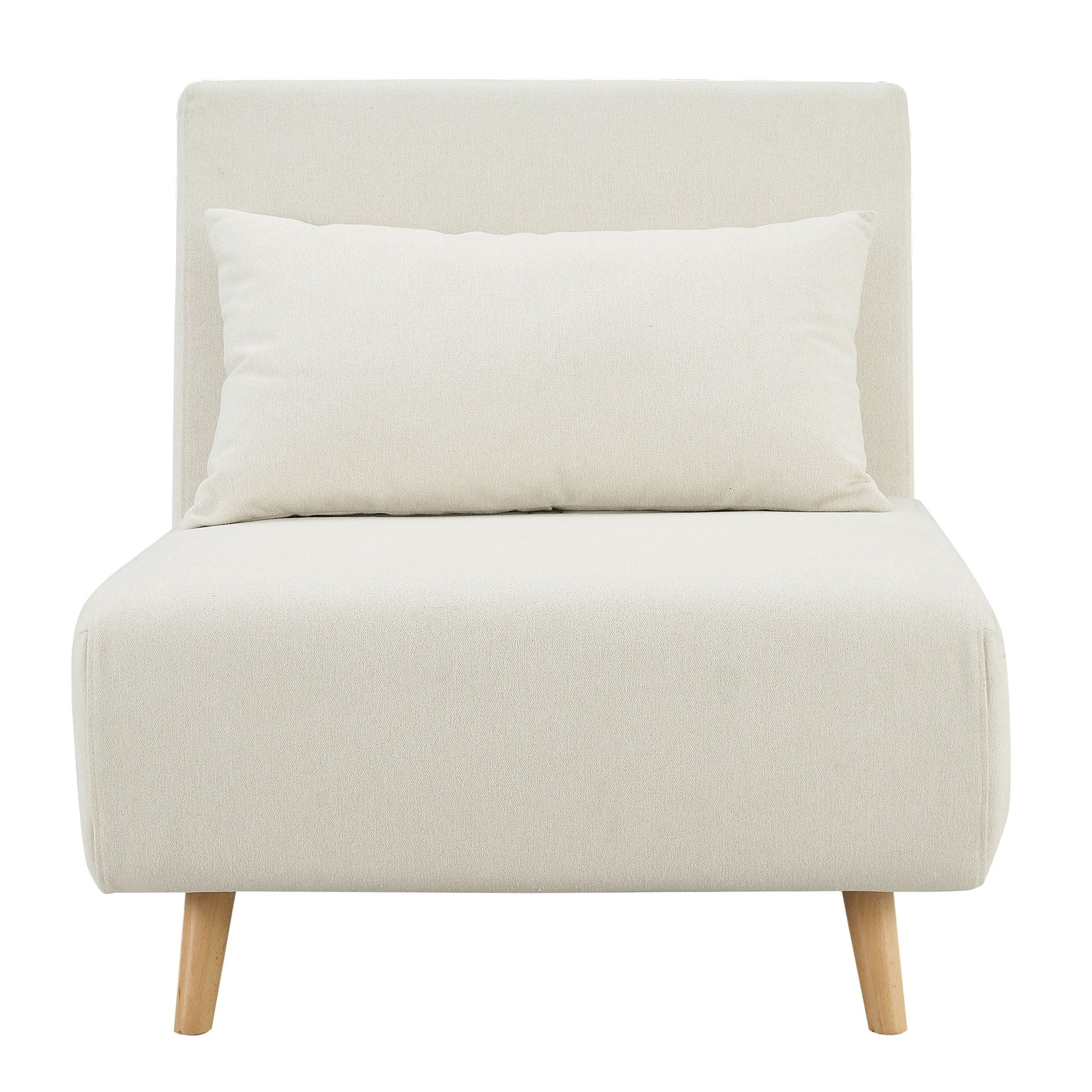 Seattle Single Click Clack Sofa Bed - Cream Linen